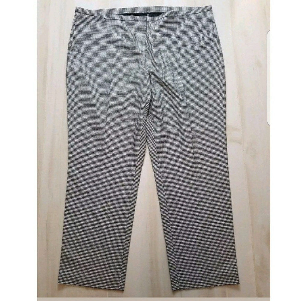 Lane Bryant Black White Checkered Plaid Dress Pant